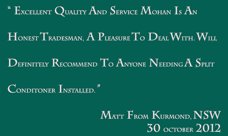 split air conditioner installation kurmond